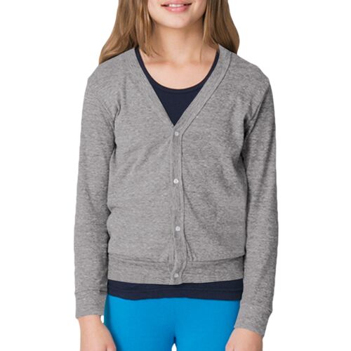 BR200 Youth Tri-Blend Rib Cardigan Thumbnail