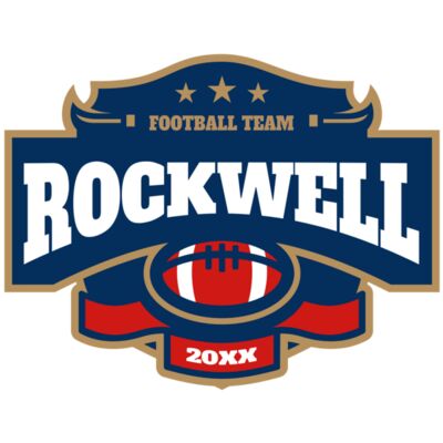 Rockwell Football team logo template Thumbnail