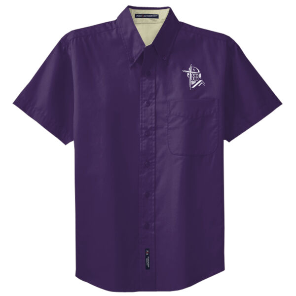 GEB Embroidery Polos (White Logo) - Short Sleeve Easy Care Shirt Thumbnail